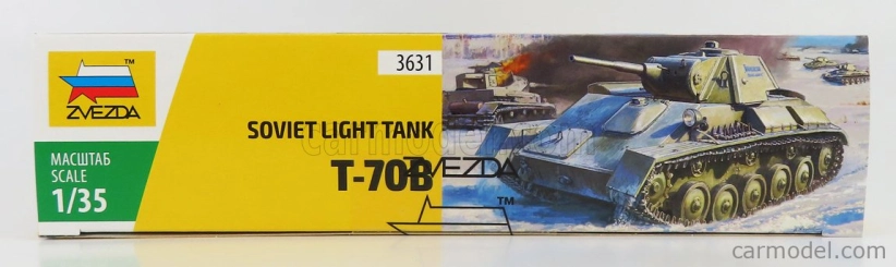 Zvezda Tank T-70b Soviet Light Tank Military 1942 1:35 /