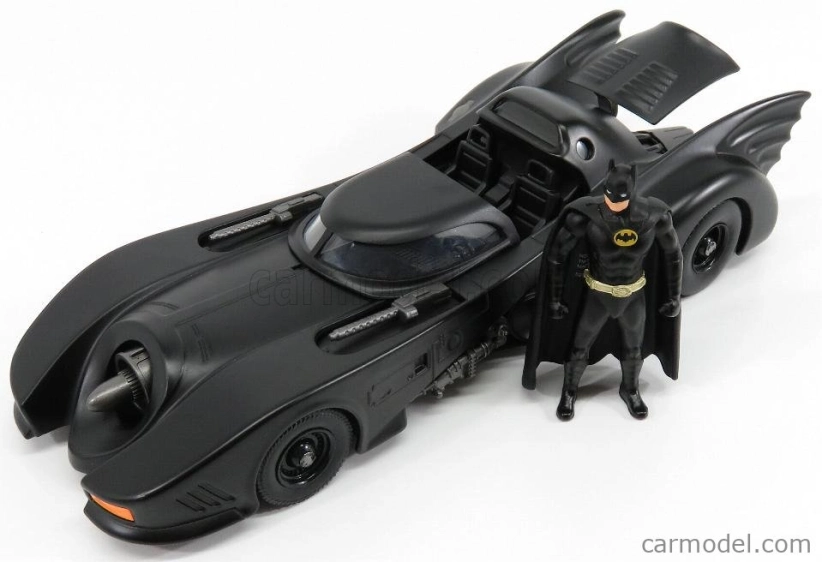 Jada Batman Batmobile Movie 1989 s figúrkou Batmana 1:24 Matt Black