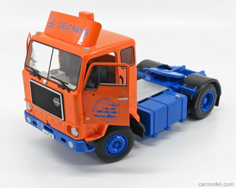 Road-kings Volvo F88 Tractor Truck Transports Deutrans 1965 1:18 Oranžová Modrá