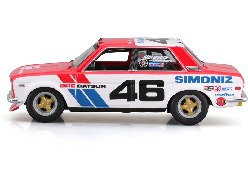 Bburago Datsun 510 Bre N 46 Racing 1972 1:43 Bílá Modrá Červená