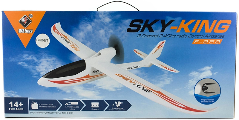 RC lietadlo Sky King F959, oranžová + náhradná batéria