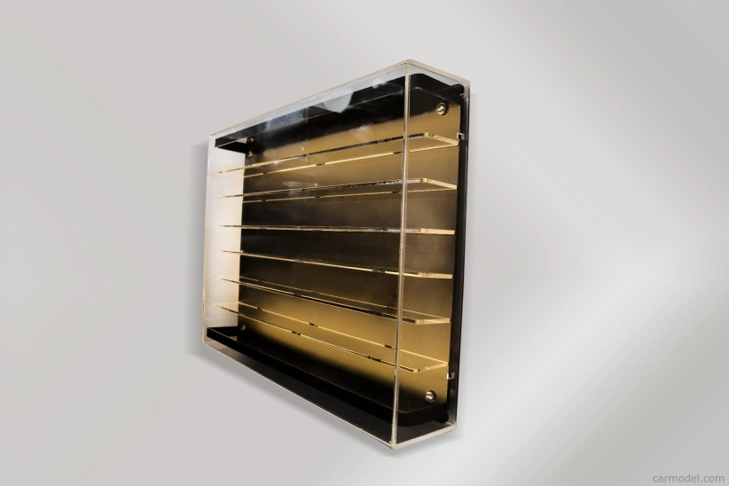 Atlantic Vetrina display box Espositore - Pre 42 Cars 1/64 Lungh.lenght Cm 50.0 X Largh.width Cm 8.0 X Alt.height Cm 37.5 (altezza Utile Tra I Ripiani Cm 4.5 Inner Height Among Shelves) 1:64 Plastic Display