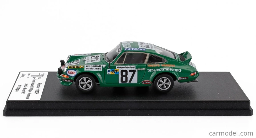 Trofeu Porsche 911 Scf Coupe N 87 24h Le Mans 1975 Rene Boubet - Philippe Dermagne 1:43 Zelená