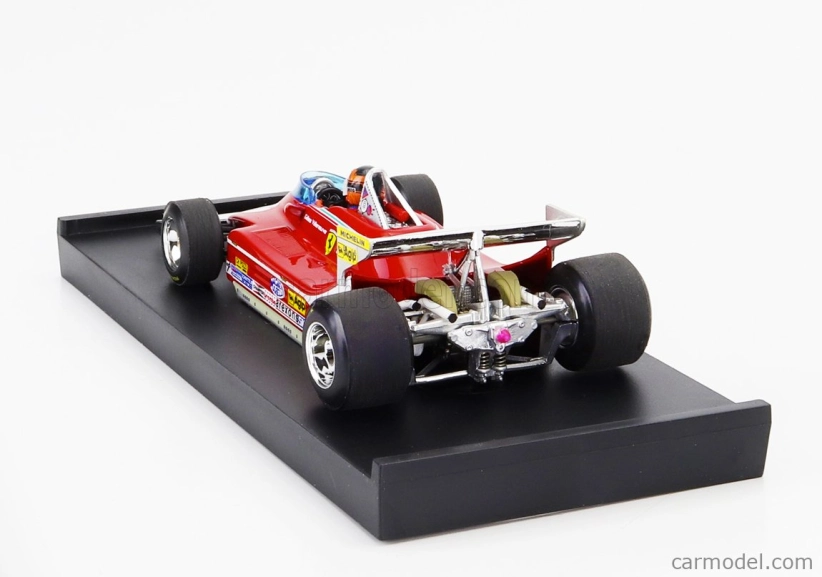Brumm Ferrari F1 312t4 N 12 Monaco Gp 1979 Gilles Villeneuve - With Driver Figure 1:43 Red