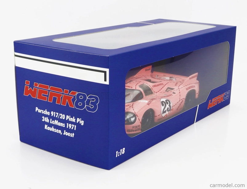 Werk83 Porsche 917/20 4.9l Team Martini International Racing Pink Pig N 23 24h Le Mans 1971 Reinhold Jost - Willi Kauhsen 1:18 Ružová