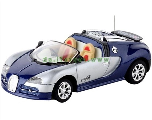 RC kovové mini auto Bugatti, modrá