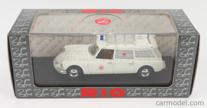 Rio-modely Citroen Id19 Break C.r.i. Croce Rossa Italiana 1958 - sanitka 1:43 biela