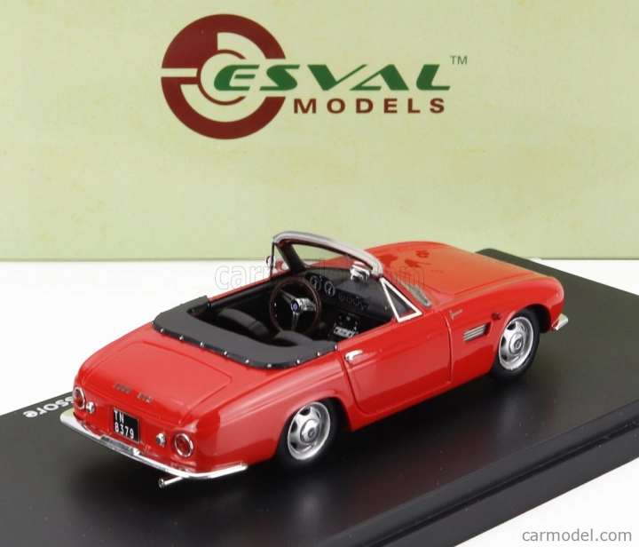 Esval model Osca 1600gt Fissore Cabriolet Open 1963 1:43 Červená Černá