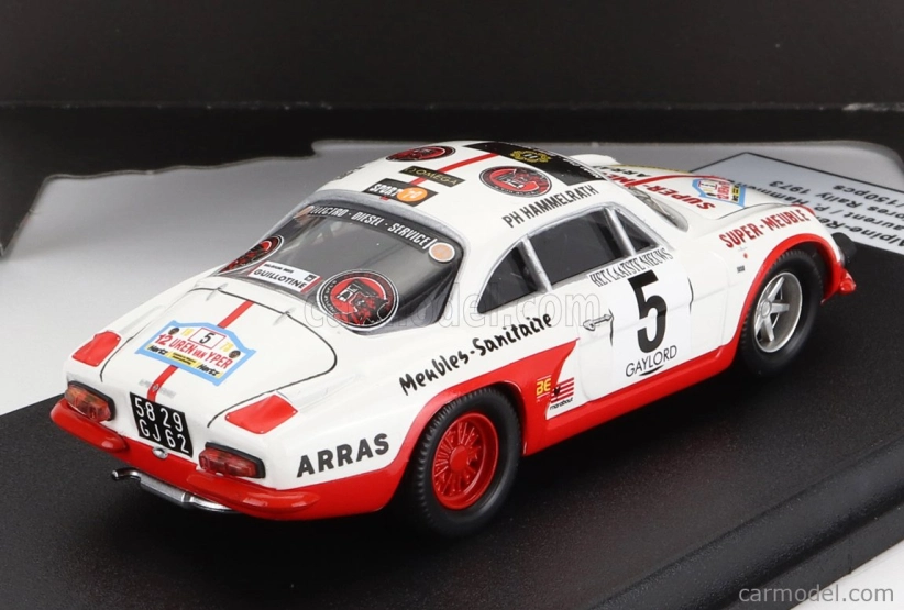 Trofeu Renault Alpine A110 N 5 2nd Rally Ypres 1973 S.laurent - P.hammelrath 1:43 Bílá Červená