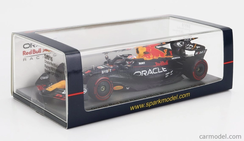 Iskrový model Red bull F1 Rb19 Team Oracle Red Bull Racing N 1 Majster sveta Víťaz Belgicko Gp 2023 Max Verstappen 1:43 Matt Blue