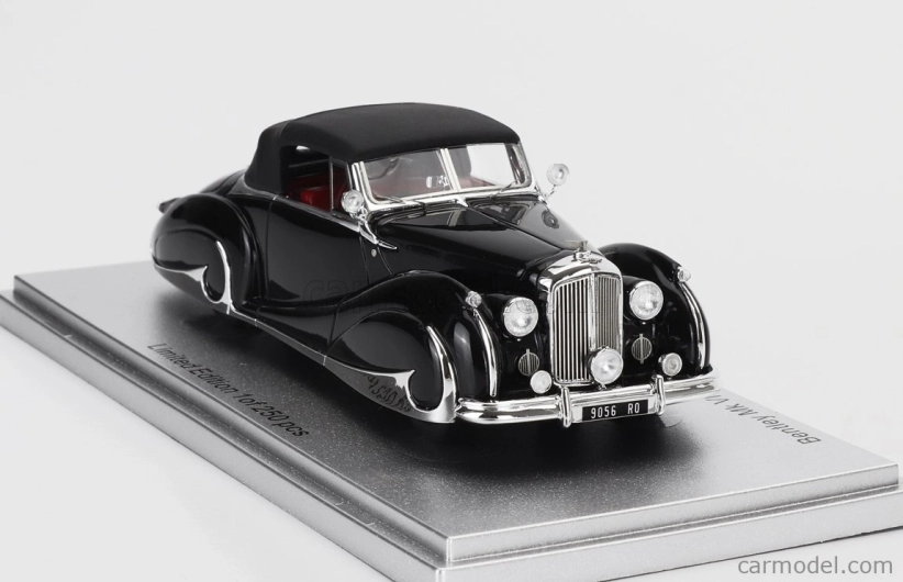 Kess-model Bentley Mk Vi Sn.b25071 Franay Drophead Coupe Cabriolet Closed 1947 1:43 Black