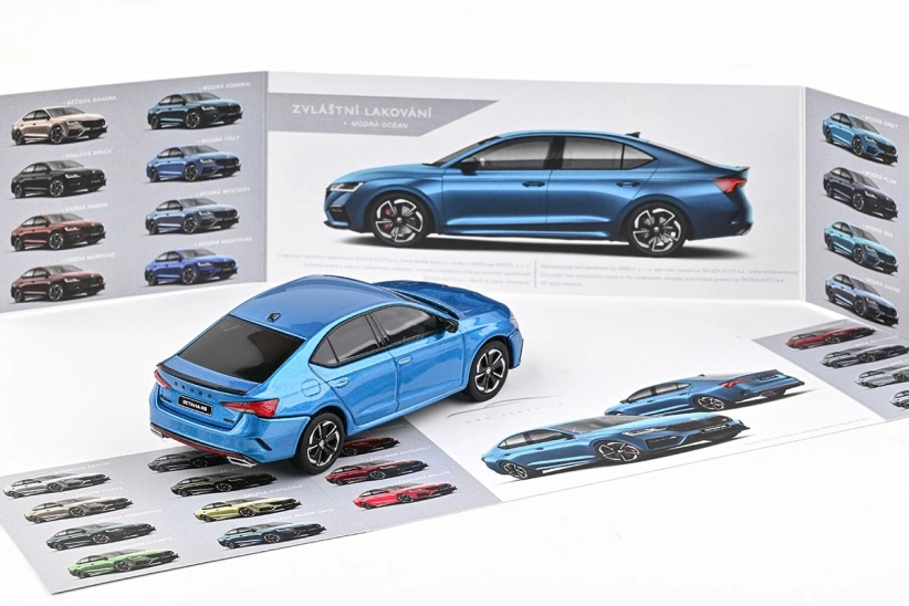 Abrex Škoda Octavia IV RS (2020) 1:43 - modrá Ocean metalíza