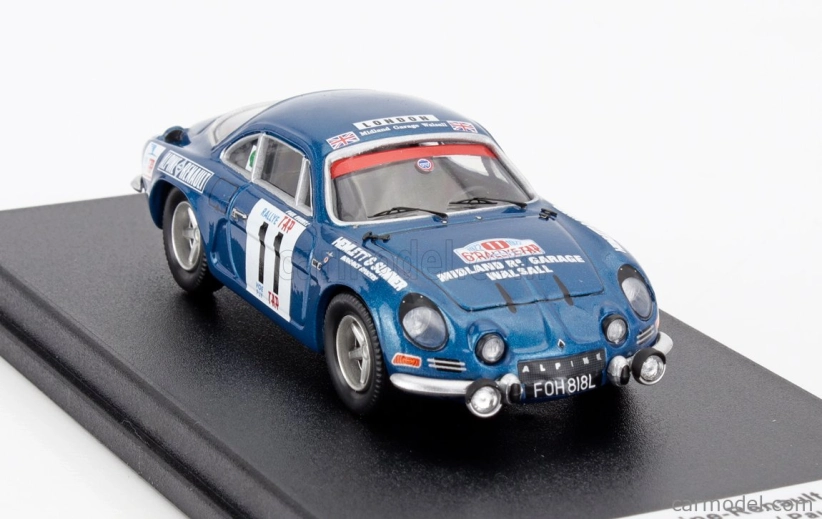 Trofeu Renault Alpine A110 (night Version)  N 11 Rally Tap 1972 Peter Smith - Paul Russell 1:43 Blue