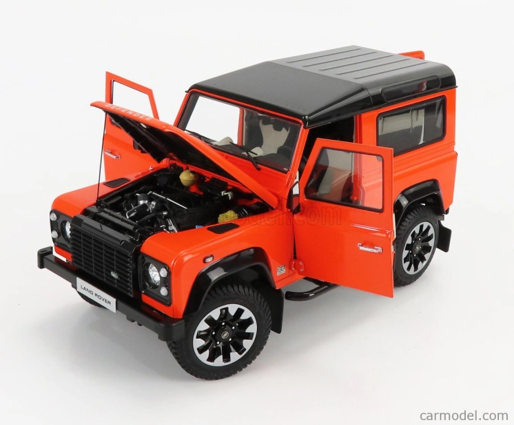 Lcd-model Land rover Defender 90 Works V8 70th Edition 2018 1:18 Orange