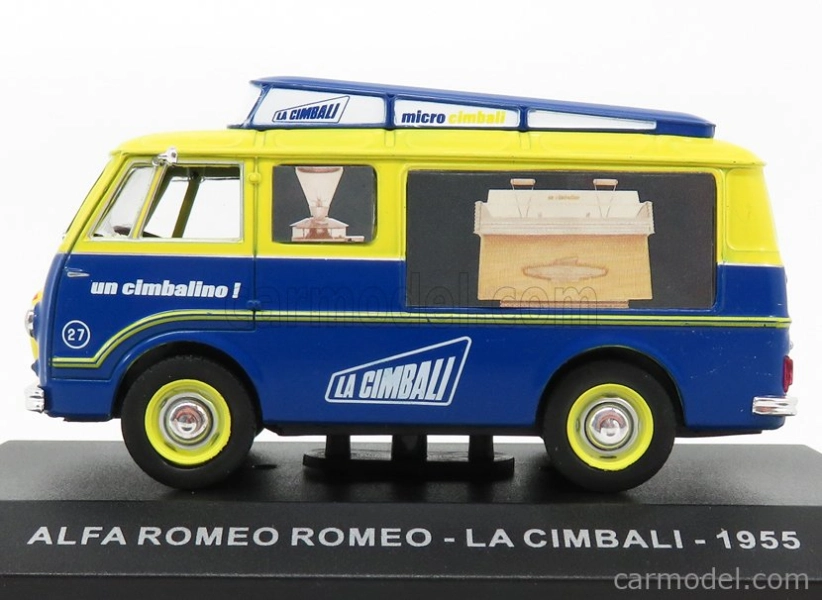 Edicola Alfa romeo Romeo Furgone Van - La Cimbali 1955 1:43 Modro-žltá