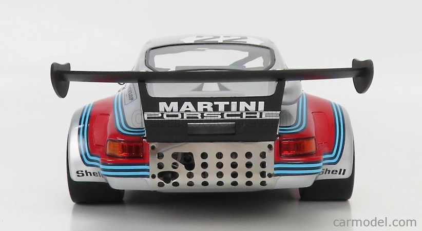 Cmr Porsche 911 Carrera Rsr 2.1l Turbo Team Martini Racing N 22 2nd 24h Le Mans 1974 G.van Lennep - H.muller 1:12 Stříbrná Červená Modrá