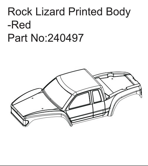 HBP240497 - Rock Lizard Printed Body-Red
