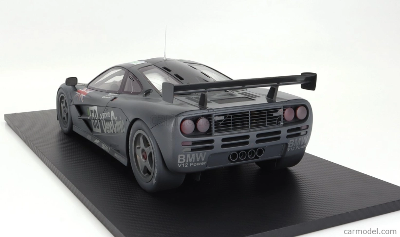 Truescale Mclaren F-1 Gtr Bmw V12 Team Kokusai Kaihatsu Racing N 59 ( po pretekoch zvetraný) Víťaz 24h Le Mans 1995 Y.dalmas - M.sekiya - J.j.lehto 1:12 Dark Grey Met