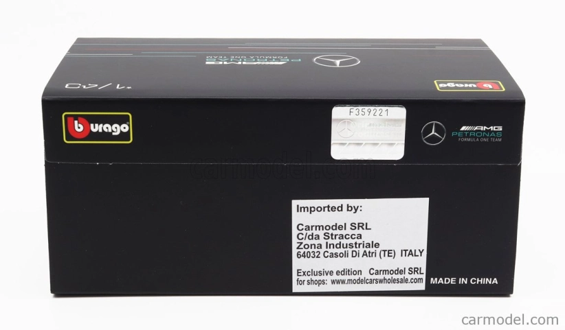 Bburago Mercedes gp F1 W13e Team Mercedes-amg Petronas F1 N 63 1:43, stříbrná