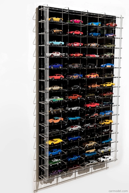 Atlantic Vetrina display box Espositore - Pre 60 Cars 1/64 Lungh.lenght Cm 46.0 X Largh.width Cm 8.0 X Alt.height Cm 78.0 (altezza Utile Tra I Ripiani Cm 4.5 Inner Height Among Shelves) 1:64 Plastic Display
