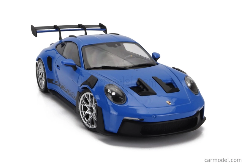 Minichamps Porsche 911 992 Gt3 Rs Coupe 2023 - Silver Rims 1:18 Blue