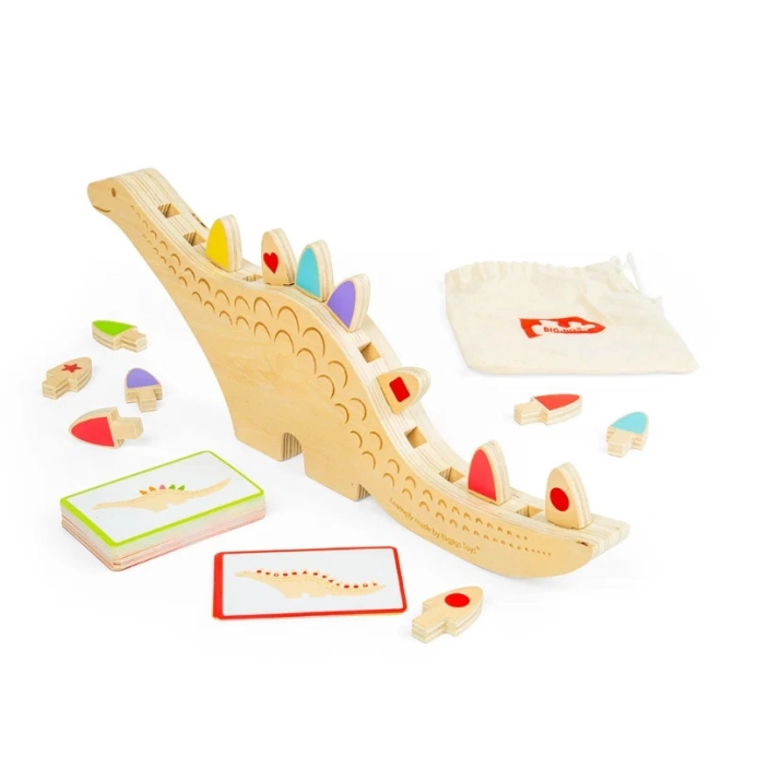 Bigjigs Toys Drevená triediaca hra Dinosaurus