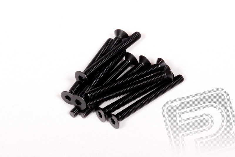 Imbusové šrouby s zápustnou hlavou M3x30mm (černé, 10 ks.)