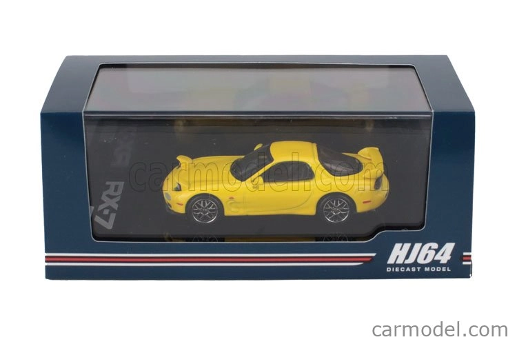Zapaľovanie-model Mazda Efini Rx-7 (fd3s) Type Rs Custom Coupe 2002 1:64 Yellow