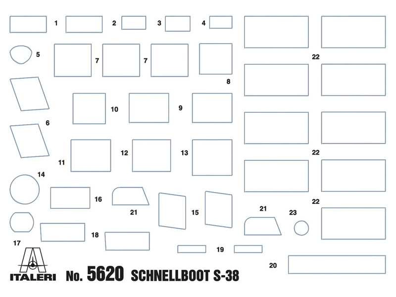 Italeri Schnellboot S-38 s kanónem Bofors (1:35)