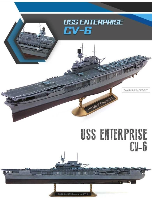 Academy USS Enterprise CV-6 „bitka pri Midway“ (1:700)