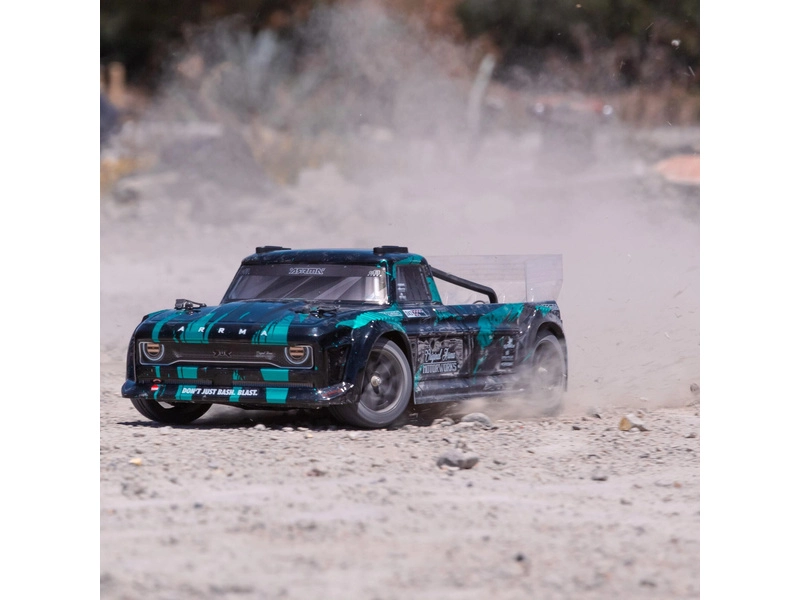 NA DÍLY - RC auto Arrma Infraction 3S BLX 1:8 RTR, tyrkysová