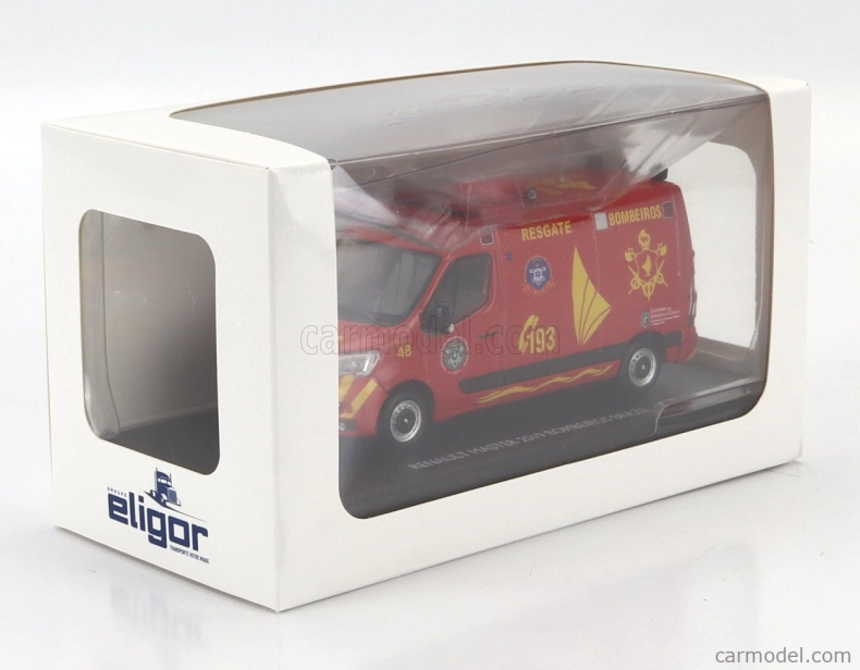 Eligor Renault Master Van Bombeiros Brazil 2019 1:43 Red