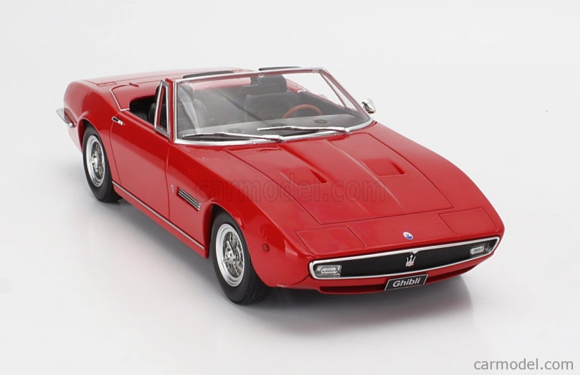 Maserati Ghibli Spider Cabriolet Open 1970 v mierke Kk - Ráfiky - Cerchio A Raggio 1:18 Red