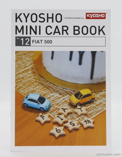 Kyosho Fiat Nuova 500 2007 With Book 1:64 Světle Modrá