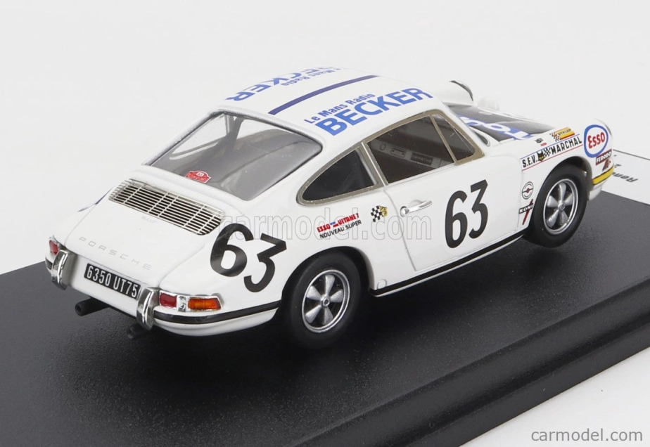 Trofeu Porsche 911t Coupe Team Marcel Martin N 63 24h Le Mans 1969 Rene Mazzia - Pierre Mauroy 1:43 Biela čierna