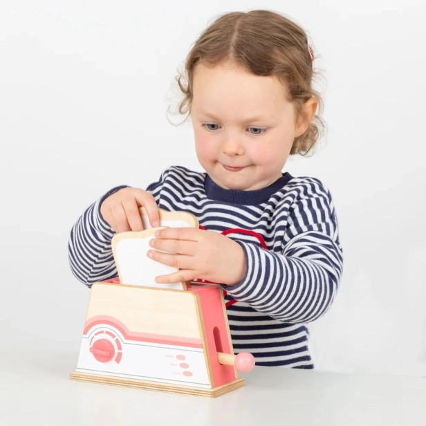 Bigjigs Toys Drevený hriankovač ružový - poškodený obal