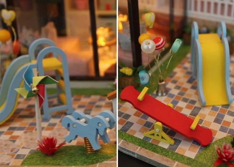 Dve deti miniatúrny domček Roztomilá vila