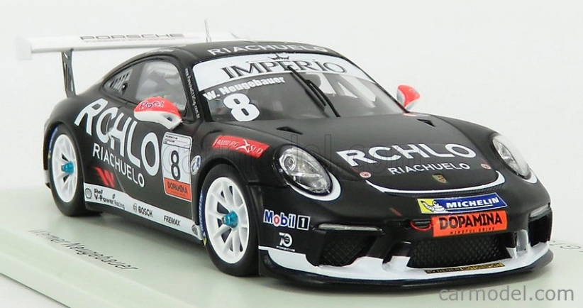 Spark-model Porsche 911 991 Gt3 Cup N 8 Champion Porsche Carrera Cup Brazil 2018 W.neugebauer 1:43 Black