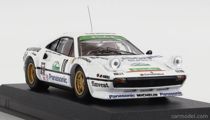 Najlepší model Ferrari 308 Gtb Gr.4 N 10 12th Rally Colline Di Romagna 1982 Tognana - De Antoni 1:43 Bielo-zelená