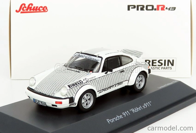 Schuco Porsche 911 Coupe Walter Rohrl 1969 1:43 Bílá Černá