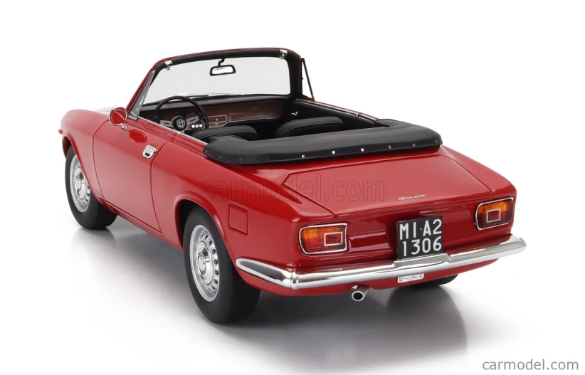 Mitica Alfa romeo Giulia 1600 Gtc Cabriolet Otvorený 1964 - Interiér Čierna 1:18 Rosso Alfa - Červená