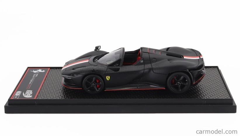 Bbr-models Ferrari Daytona Sp3 Serie Icona Open Roof Principato Di Monaco Livery N 16 Osobný automobil Charles Leclerc 2022 1:43 Matt Black