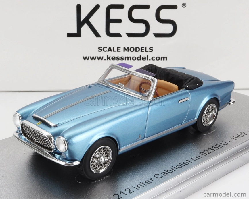 Kess-model Ferrari 212 Inter Sn0235eu Cabriolet Open 1952 1:43 Light Blue Met