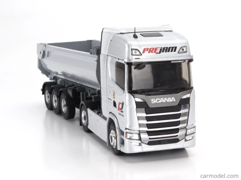 Eligor Scania S770 V8 Truck Cassone Ribaltabile Prejam Transports 2020 1:43 Silver