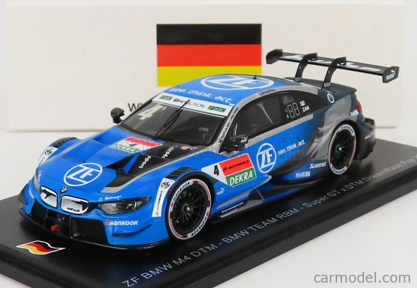 Spark-model BMW radu 4 M4 Zf Team Rbm N 4 Super Gt Dream Race Fuji 2019 A.zanardi 1:43 2 Tones Blue Black