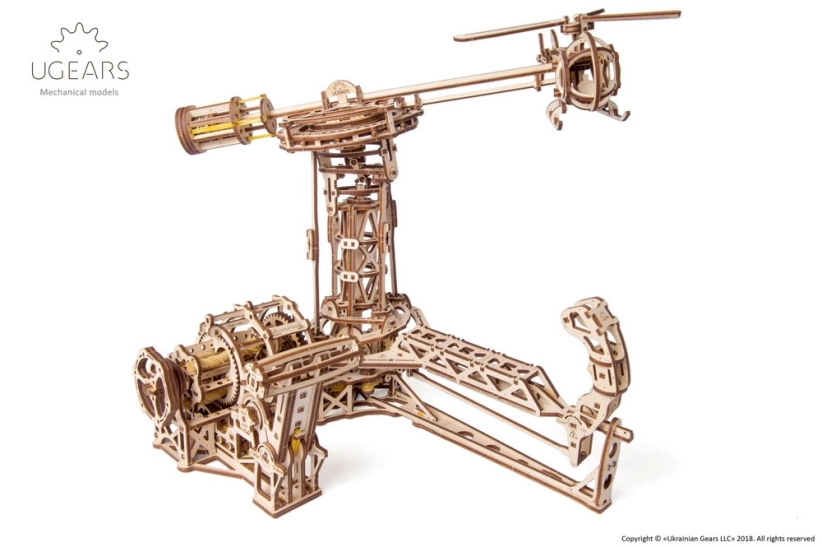 Ugears 3D drevené mechanické puzzle lietajúce stroje
