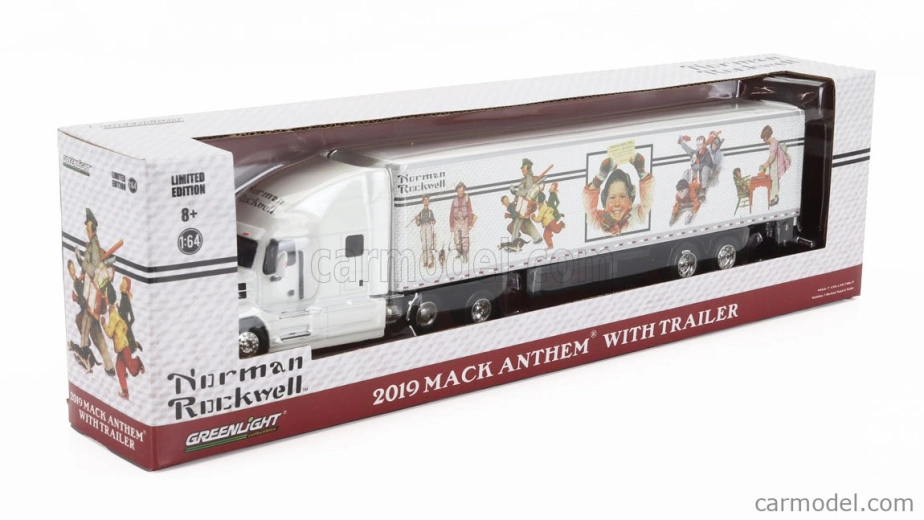 Greenlight Mack Anthem Truck 2019 - Norman Rockwell 1:64 Bílá
