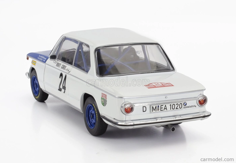 Solido BMW 2002 Ti N 24 (nočná verzia) Rally Montecarlo 1969 Timo Makinen - Paul Easter 1:18 Bielo modrá