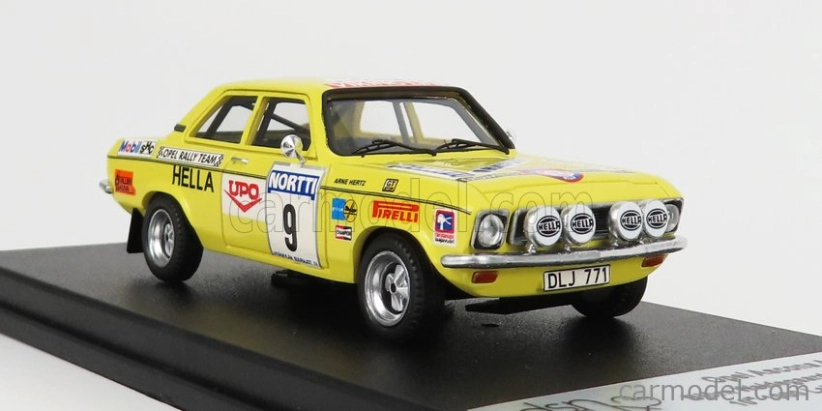 Trofeu Opel Ascona A N 9 Rally 1000 Lakes 1974 B.waldegaard - A.hertz 1:43 Žlutá