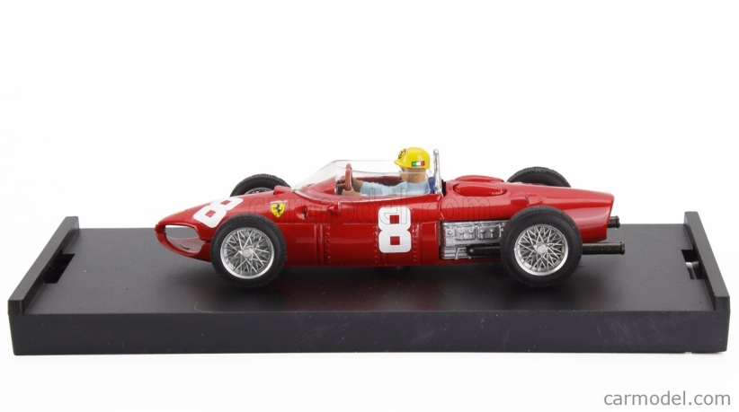 Brumm Ferrari F1 156 N 8 Italy Monza Gp 1961 Ricardo Rodriguez - With Driver Figure 1:43 Red